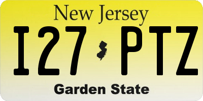 NJ license plate I27PTZ