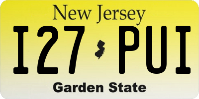 NJ license plate I27PUI