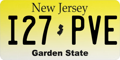 NJ license plate I27PVE