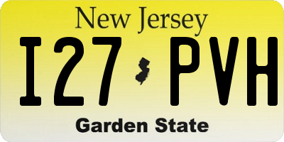 NJ license plate I27PVH