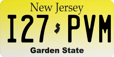 NJ license plate I27PVM
