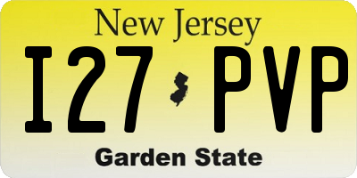 NJ license plate I27PVP