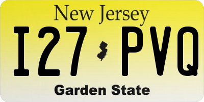 NJ license plate I27PVQ