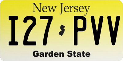 NJ license plate I27PVV