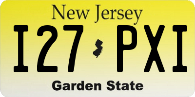 NJ license plate I27PXI