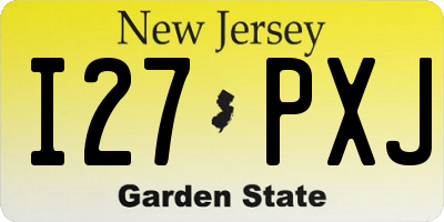 NJ license plate I27PXJ