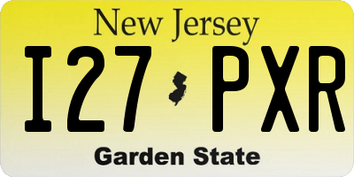 NJ license plate I27PXR