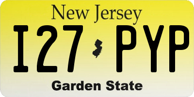 NJ license plate I27PYP