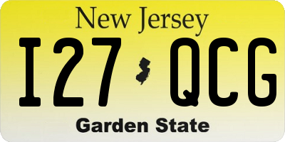 NJ license plate I27QCG