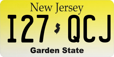 NJ license plate I27QCJ