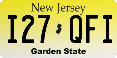 NJ license plate I27QFI