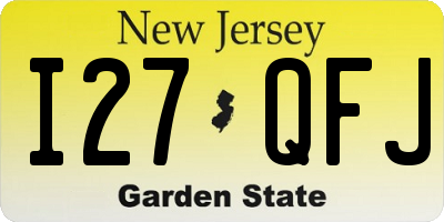 NJ license plate I27QFJ