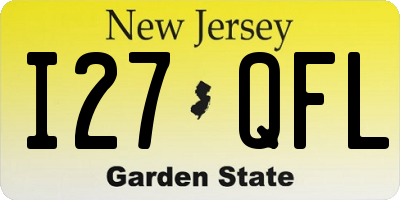 NJ license plate I27QFL