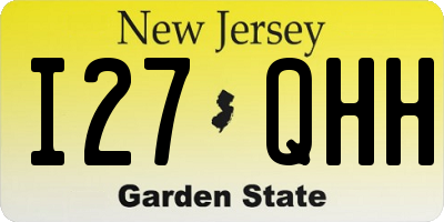 NJ license plate I27QHH