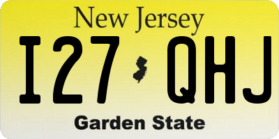 NJ license plate I27QHJ