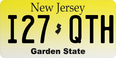 NJ license plate I27QTH
