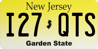 NJ license plate I27QTS