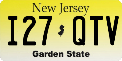 NJ license plate I27QTV