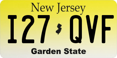 NJ license plate I27QVF