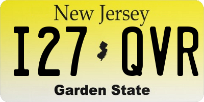NJ license plate I27QVR