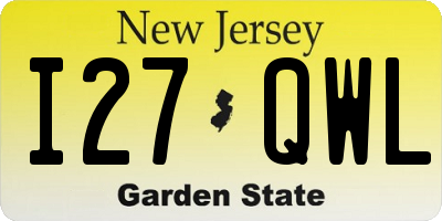 NJ license plate I27QWL