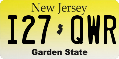 NJ license plate I27QWR