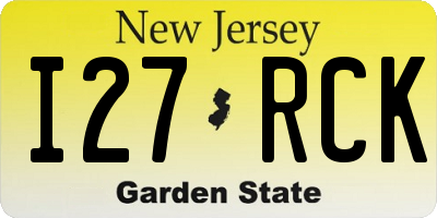 NJ license plate I27RCK
