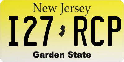 NJ license plate I27RCP