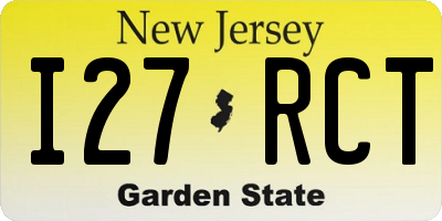 NJ license plate I27RCT