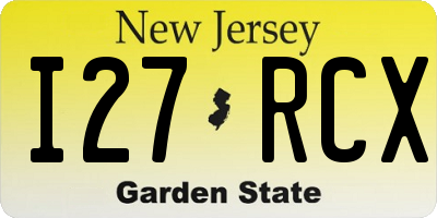 NJ license plate I27RCX