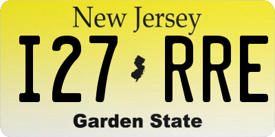 NJ license plate I27RRE