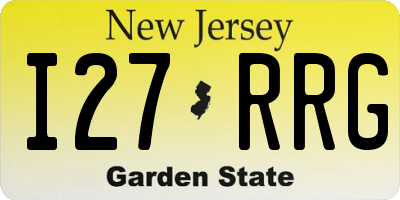 NJ license plate I27RRG
