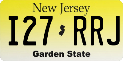 NJ license plate I27RRJ