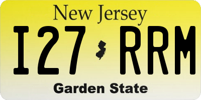 NJ license plate I27RRM