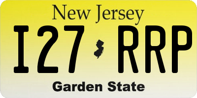 NJ license plate I27RRP