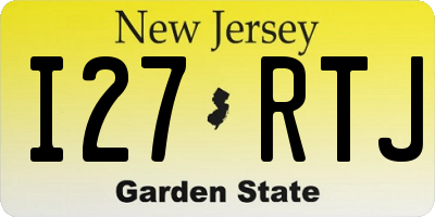 NJ license plate I27RTJ