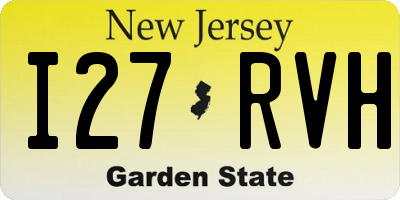 NJ license plate I27RVH