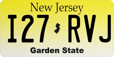 NJ license plate I27RVJ