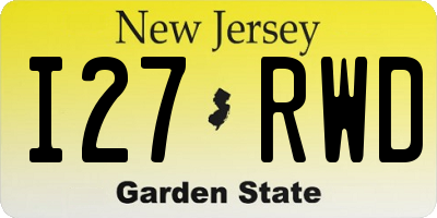 NJ license plate I27RWD