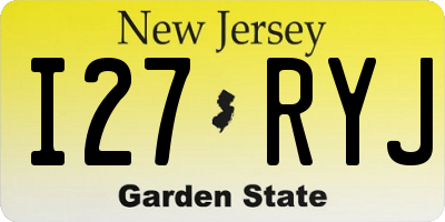 NJ license plate I27RYJ