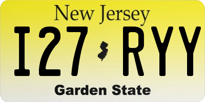 NJ license plate I27RYY