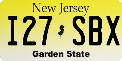 NJ license plate I27SBX