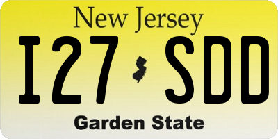 NJ license plate I27SDD