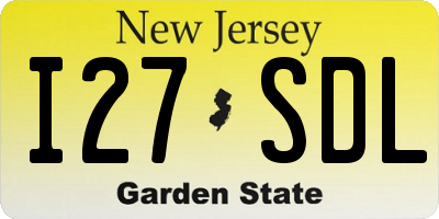 NJ license plate I27SDL