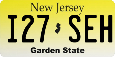 NJ license plate I27SEH