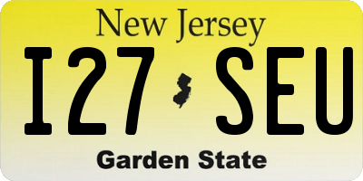 NJ license plate I27SEU