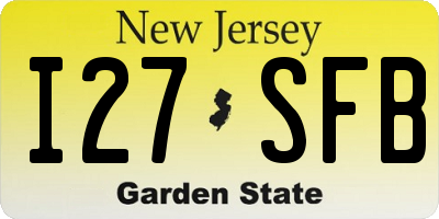 NJ license plate I27SFB
