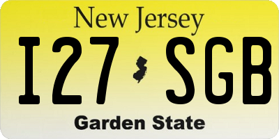 NJ license plate I27SGB