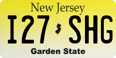 NJ license plate I27SHG