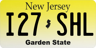 NJ license plate I27SHL